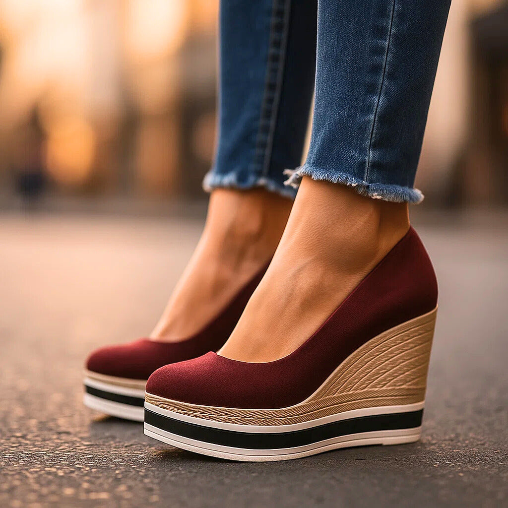 Mila | Burgundy Platforms