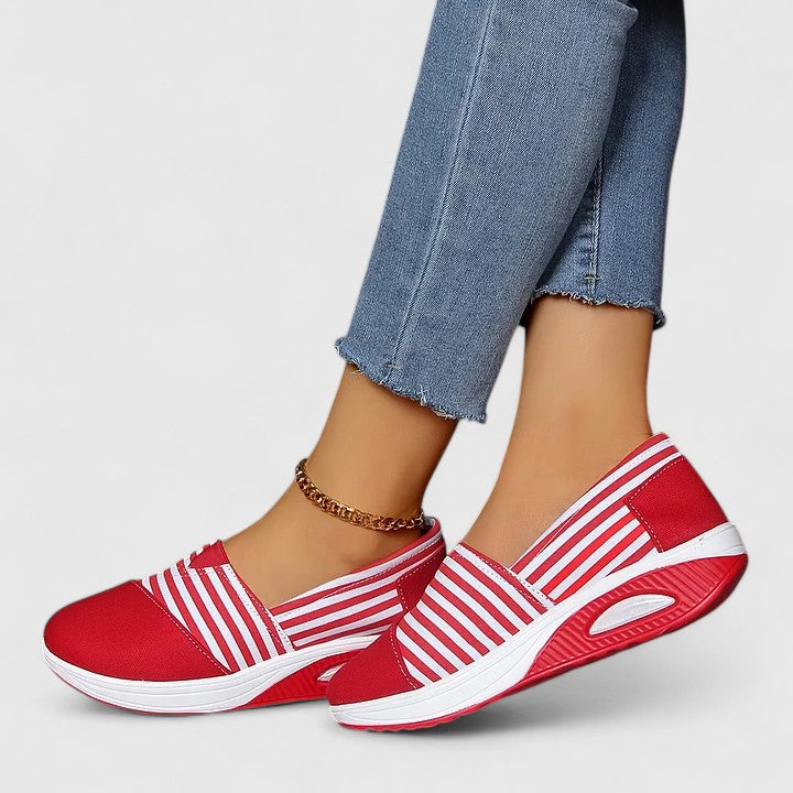 Edith | Striped Slip-On Sneakers