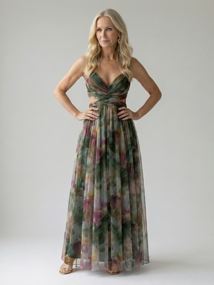 Isel | Flowy Wrap Maxi Dress