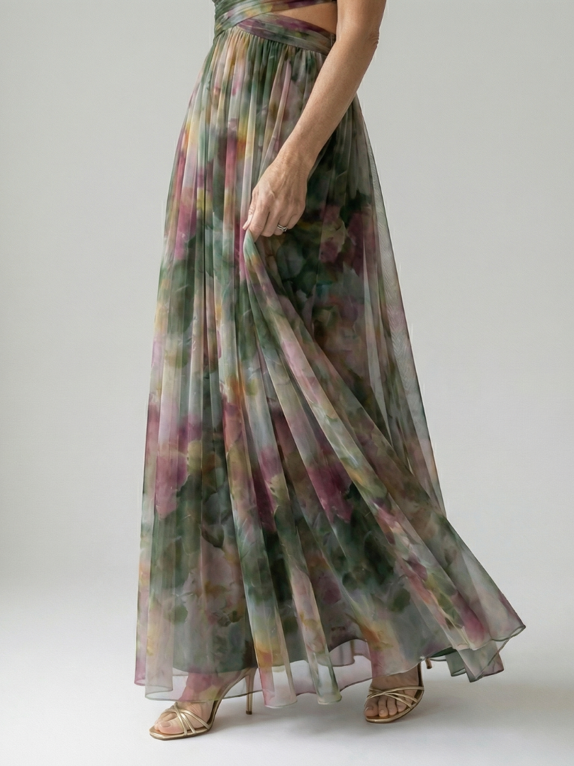 Isel | Flowy Wrap Maxi Dress