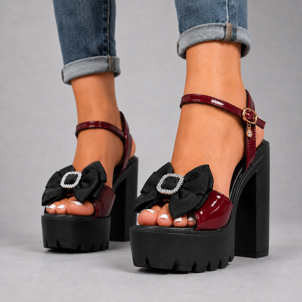 Brianna | Rhinestone Bow Heels