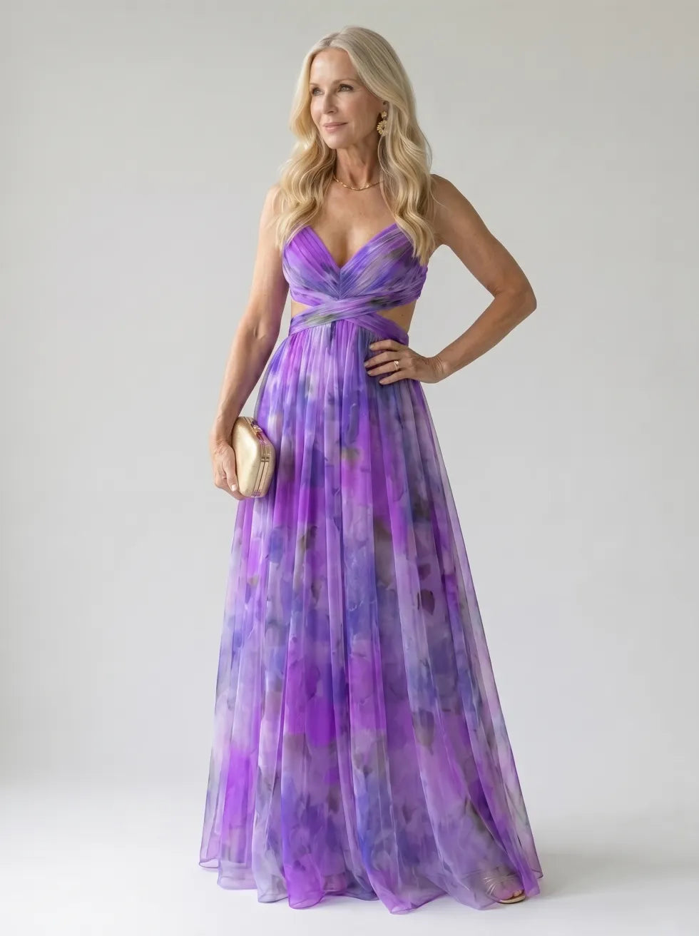 Isel | Flowy Wrap Maxi Dress