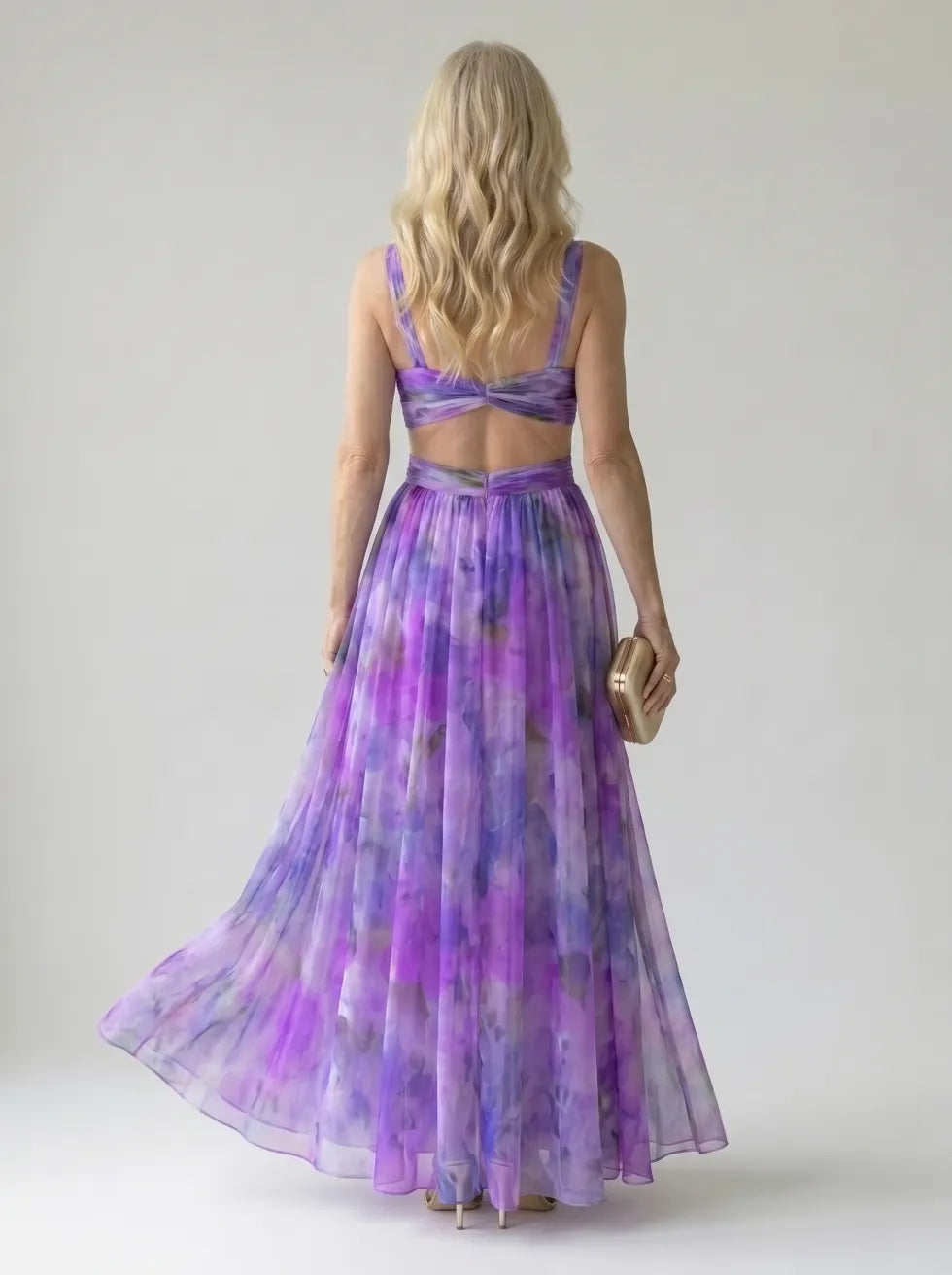 Isel | Flowy Wrap Maxi Dress