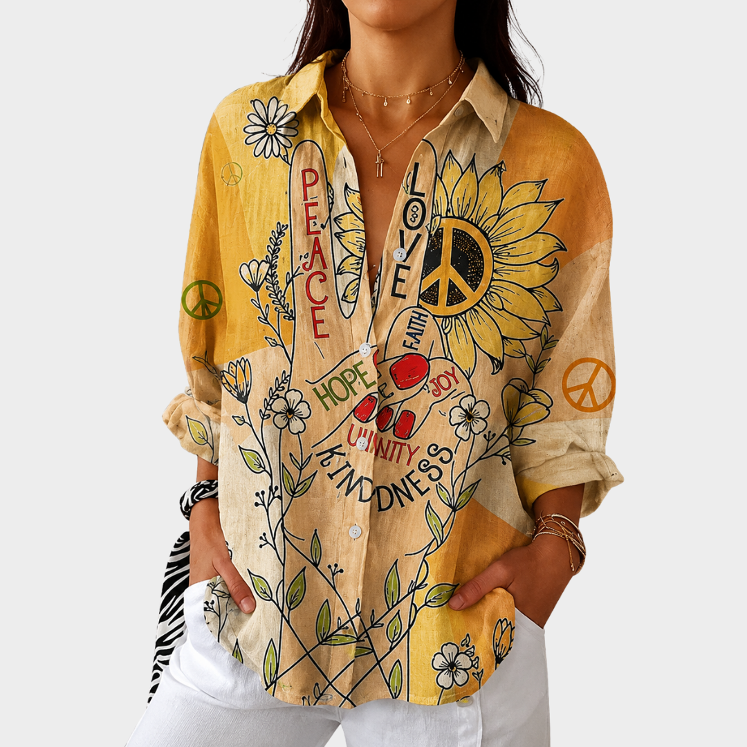 Colorful Summer Print Blouse