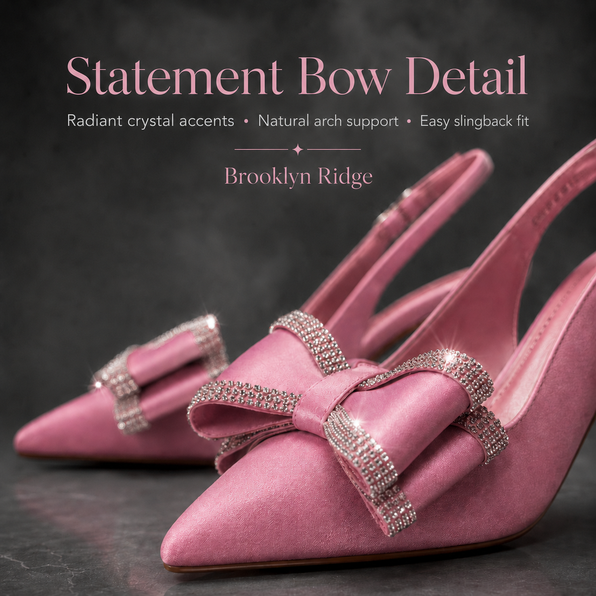 Vivienne | Crystal Bow Heels