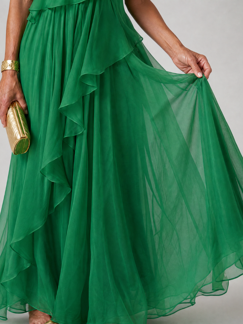 Florence | One-Shoulder Ruffle Dress for Special Evenings