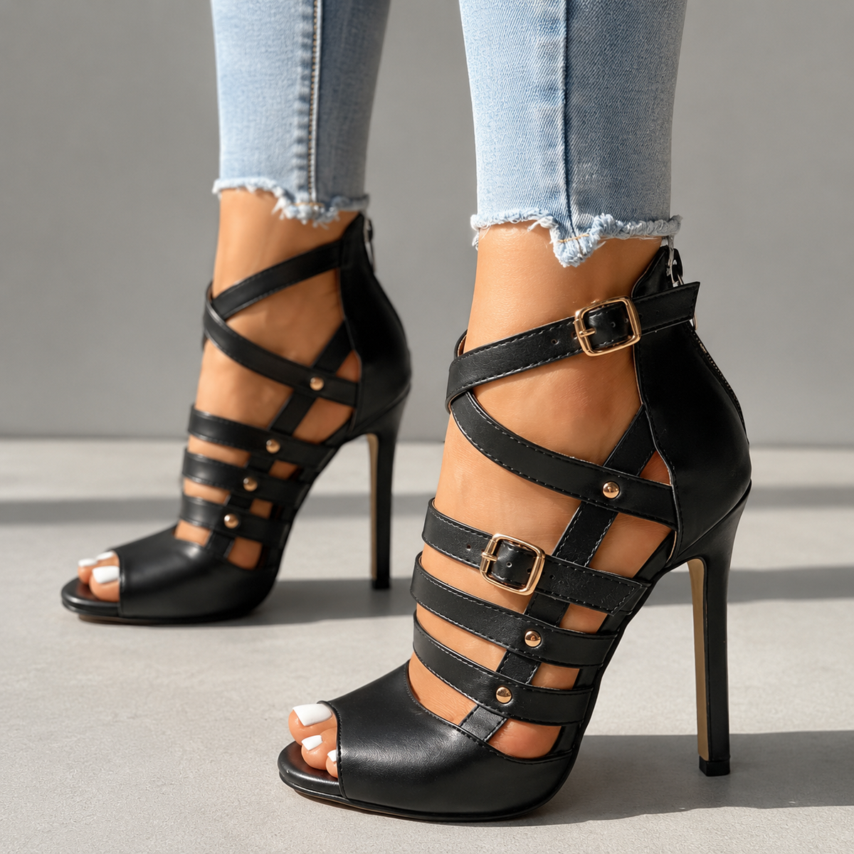 Valentina | Retro Strappy Heels