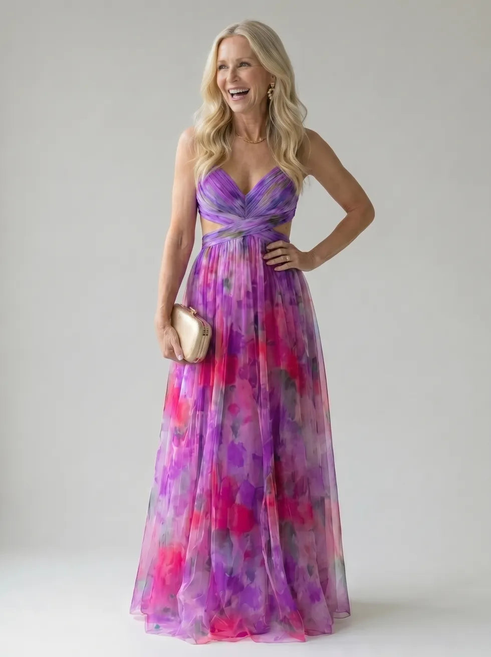 Isel | Flowy Wrap Maxi Dress