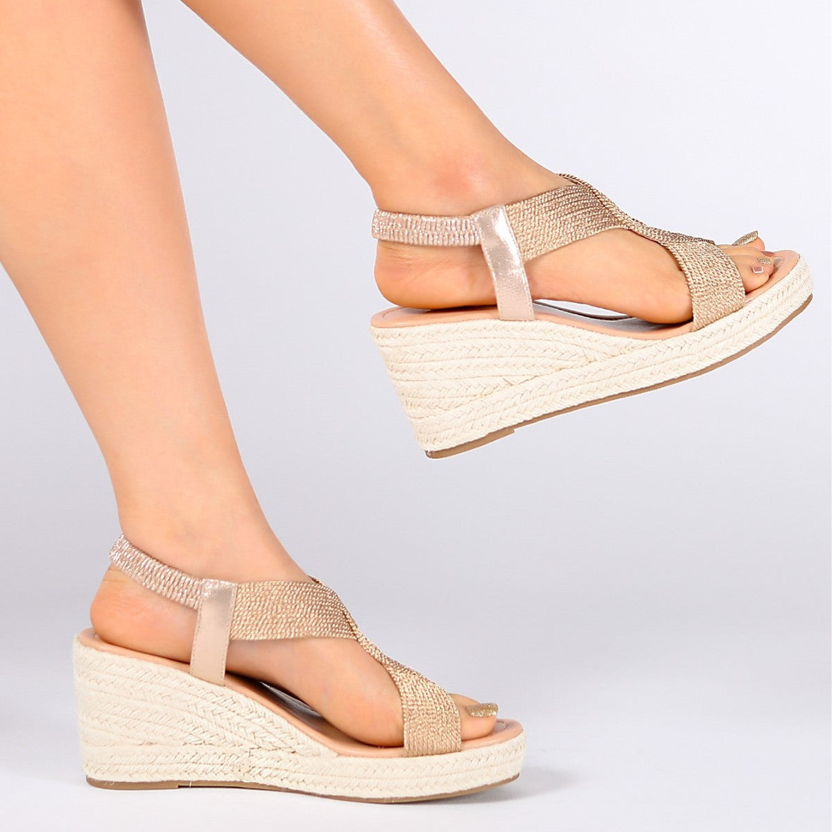 Rose | Woven Summer Wedges