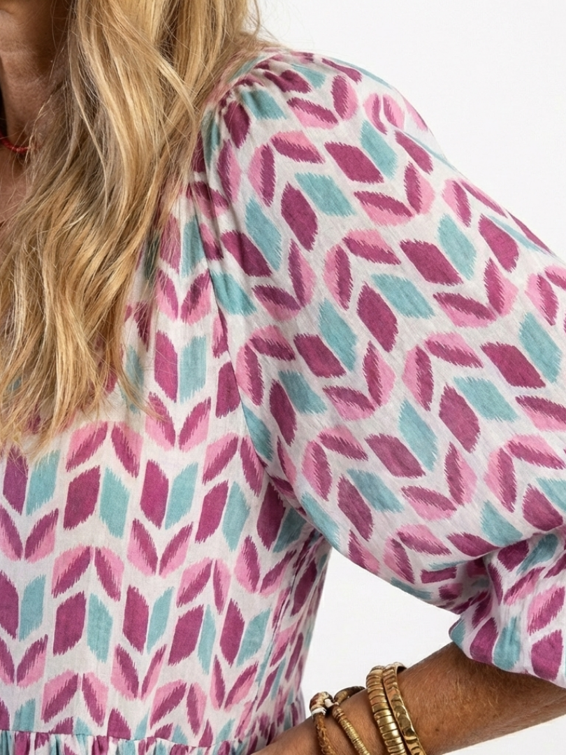 Renee | Layered Long-Sleeve Dress for Cooler Evenings