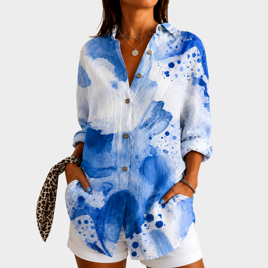 Watercolor Seaside Blouse