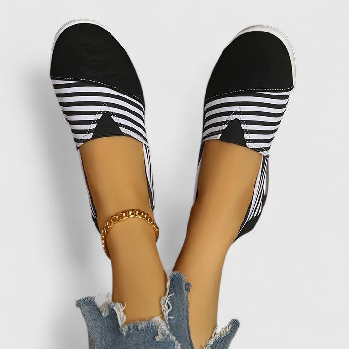Edith | Striped Slip-On Sneakers