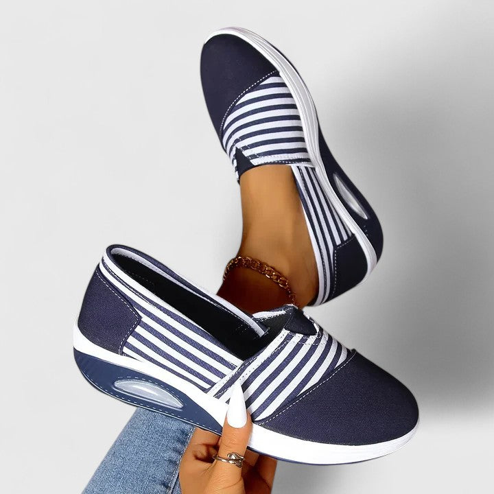 Edith | Striped Slip-On Sneakers