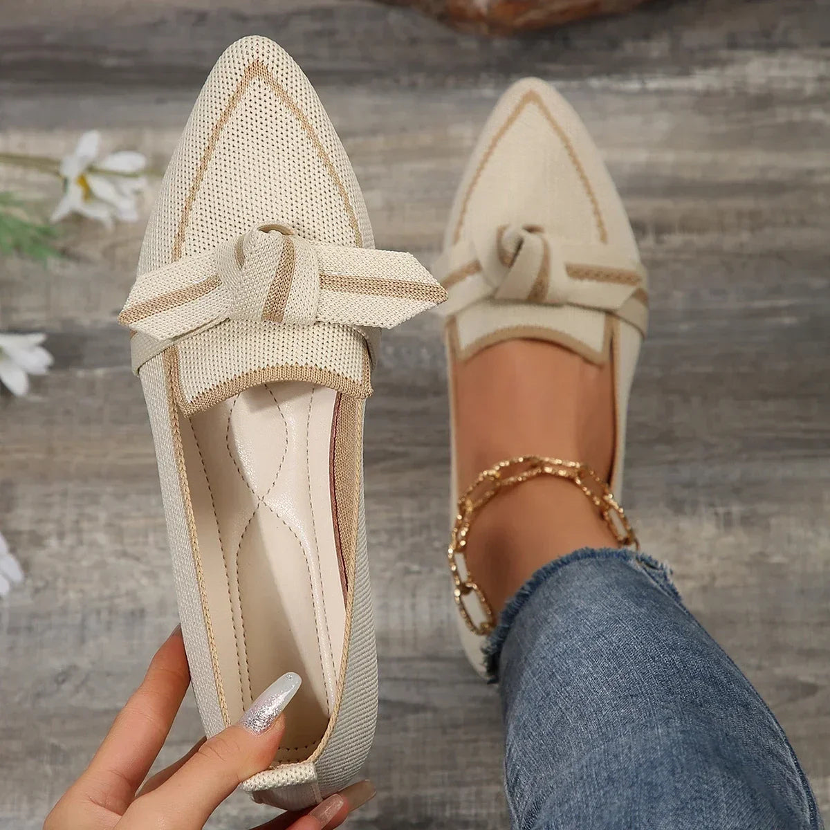 Valentina | Knit Ballet Flats