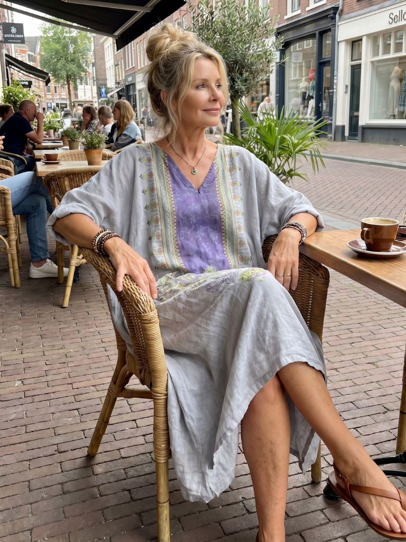 Barbara | Embroidered Panel Everyday Dress