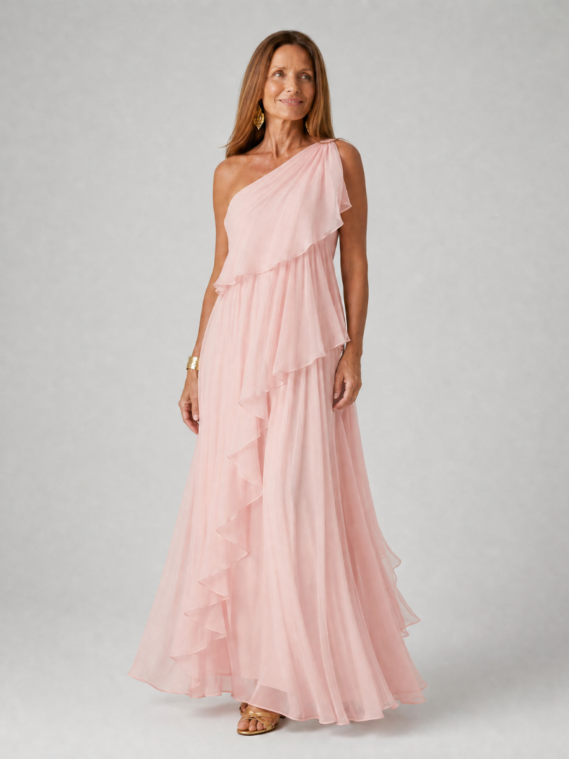 Florence | One-Shoulder Ruffle Dress for Special Evenings