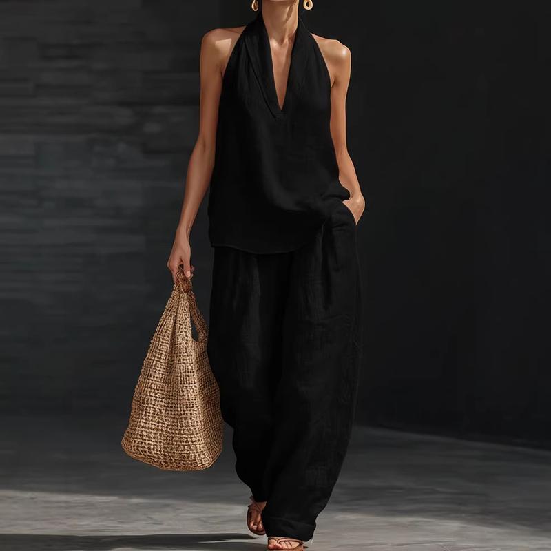 Eve | Linen-Look Set for Hot Days