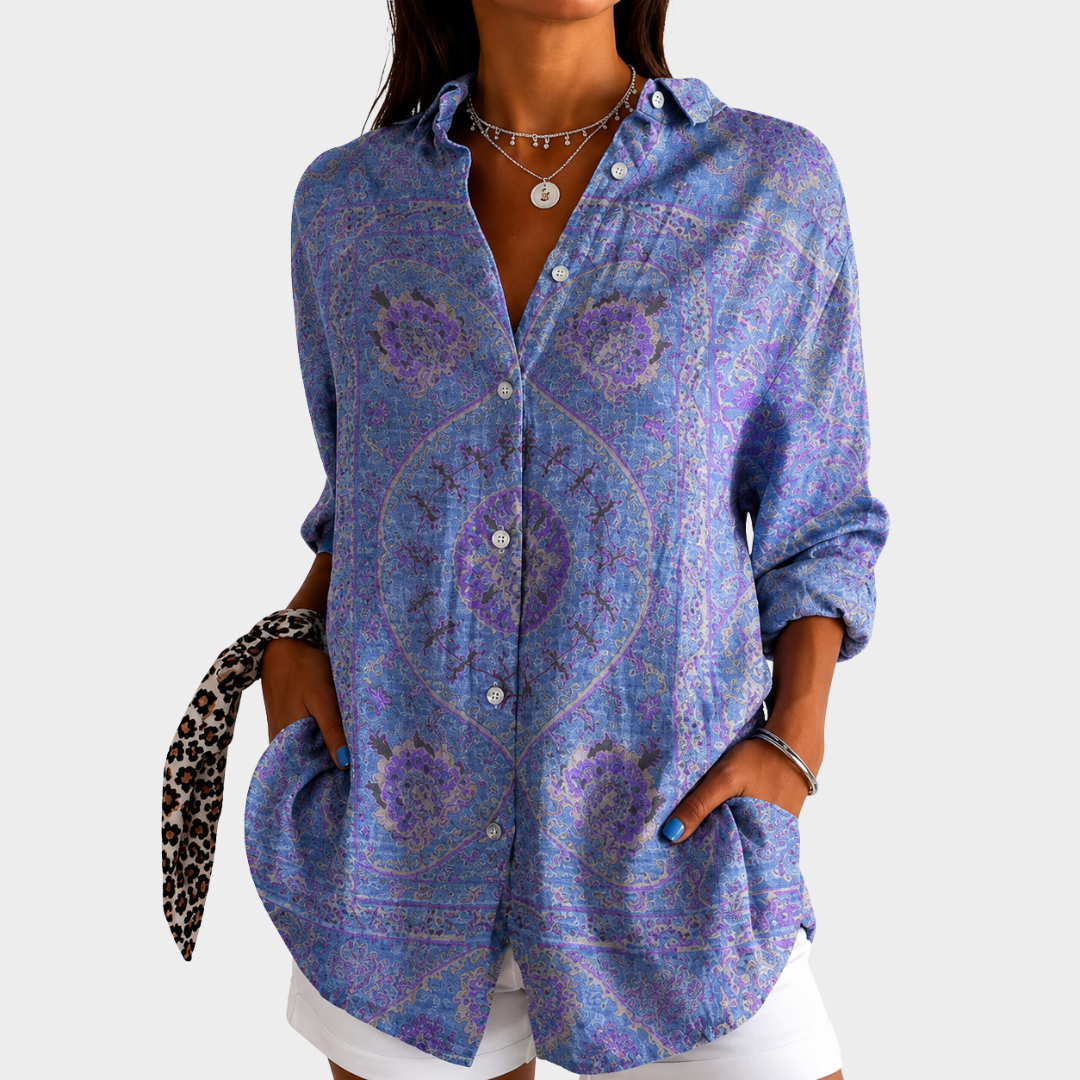 Lavender Mosaic Blouse