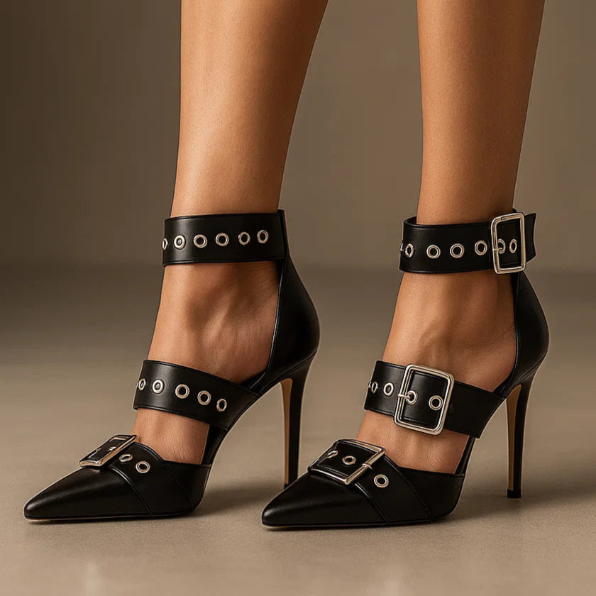 Ravyn | Buckle Strap Stilettos