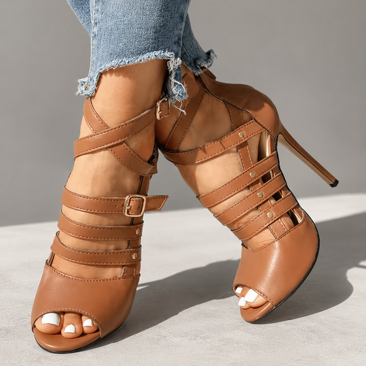 Valentina | Retro Strappy Heels