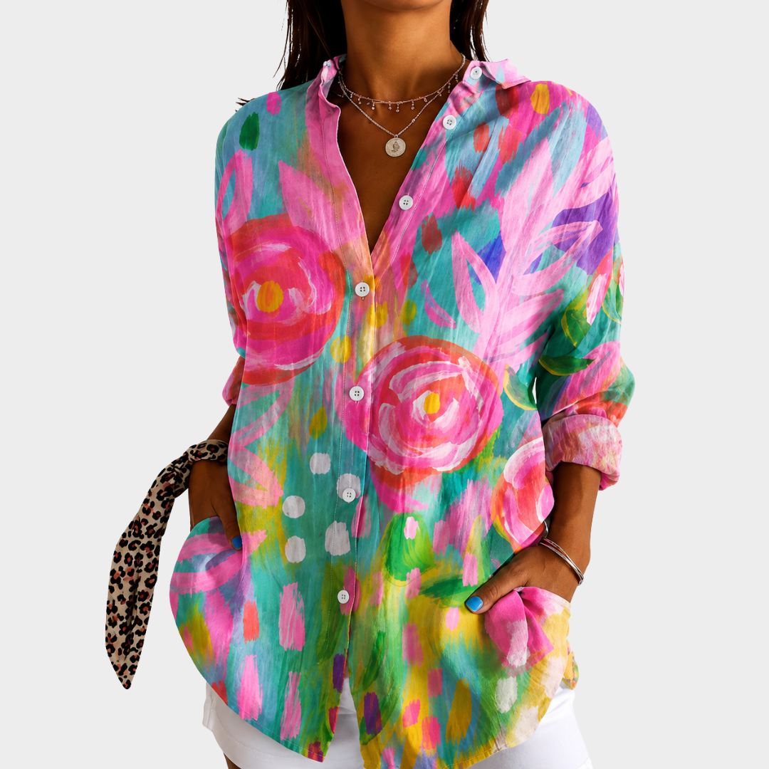 Brushstroke Garden Blouse