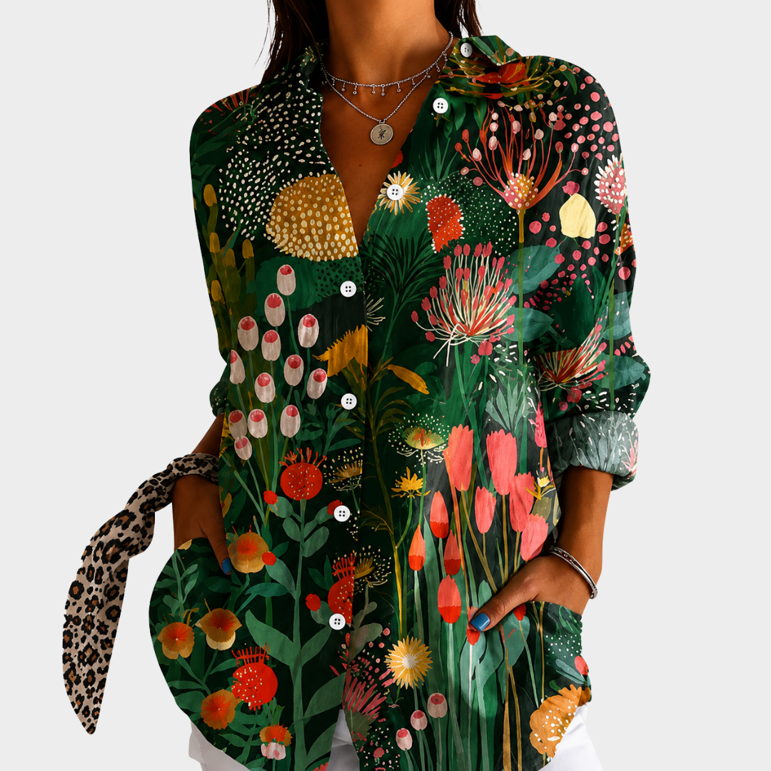 Navy Midnight Garden Blouse