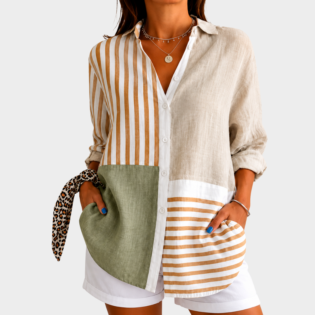 Seaside Patchwork Blouse