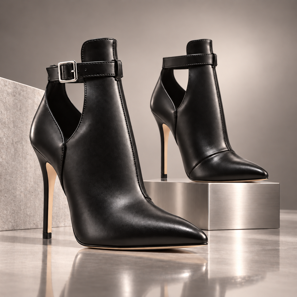 Savannah | Faux Leather Stiletto Heels