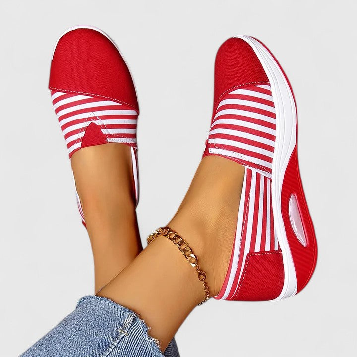Edith | Striped Slip-On Sneakers