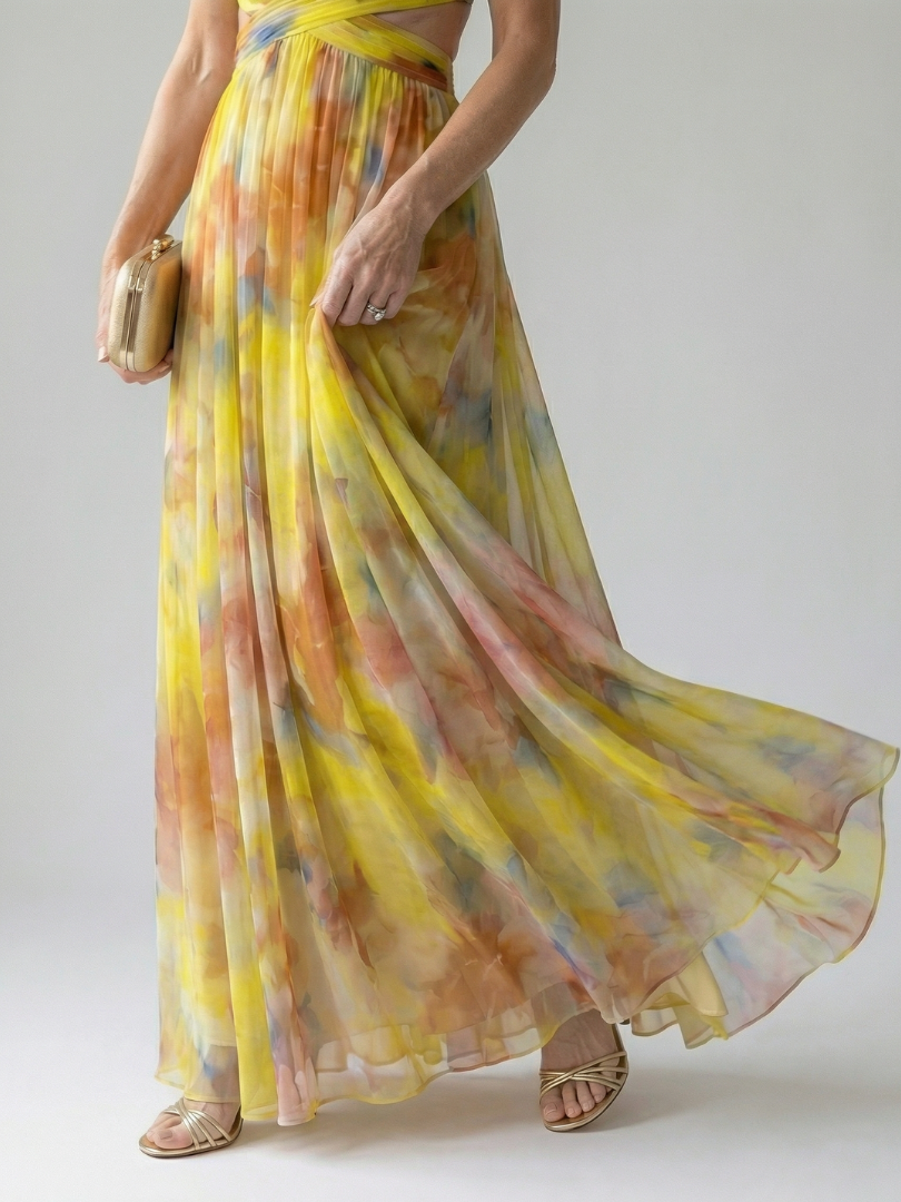 Isel | Flowy Wrap Maxi Dress