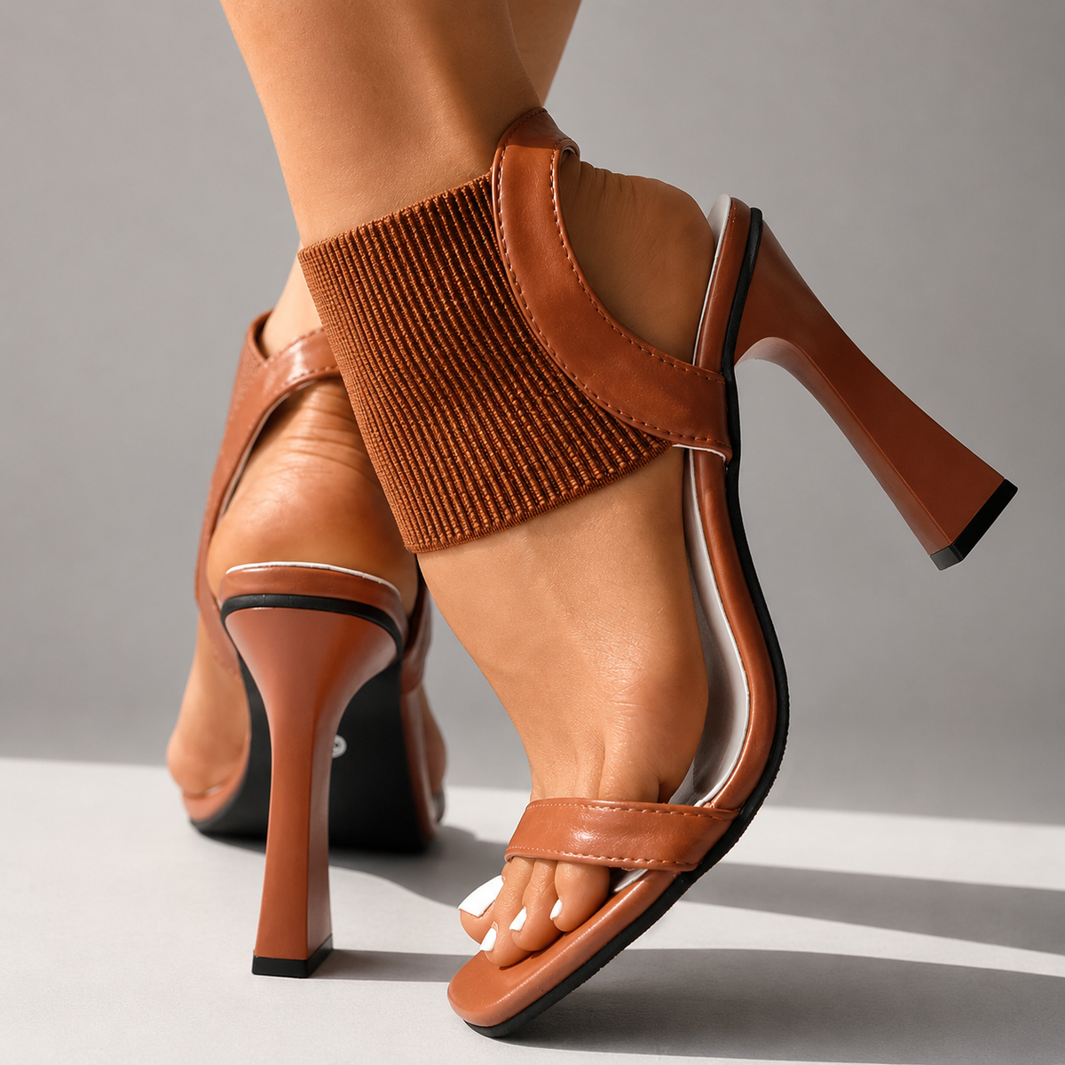 Serena | Knit Block Heels