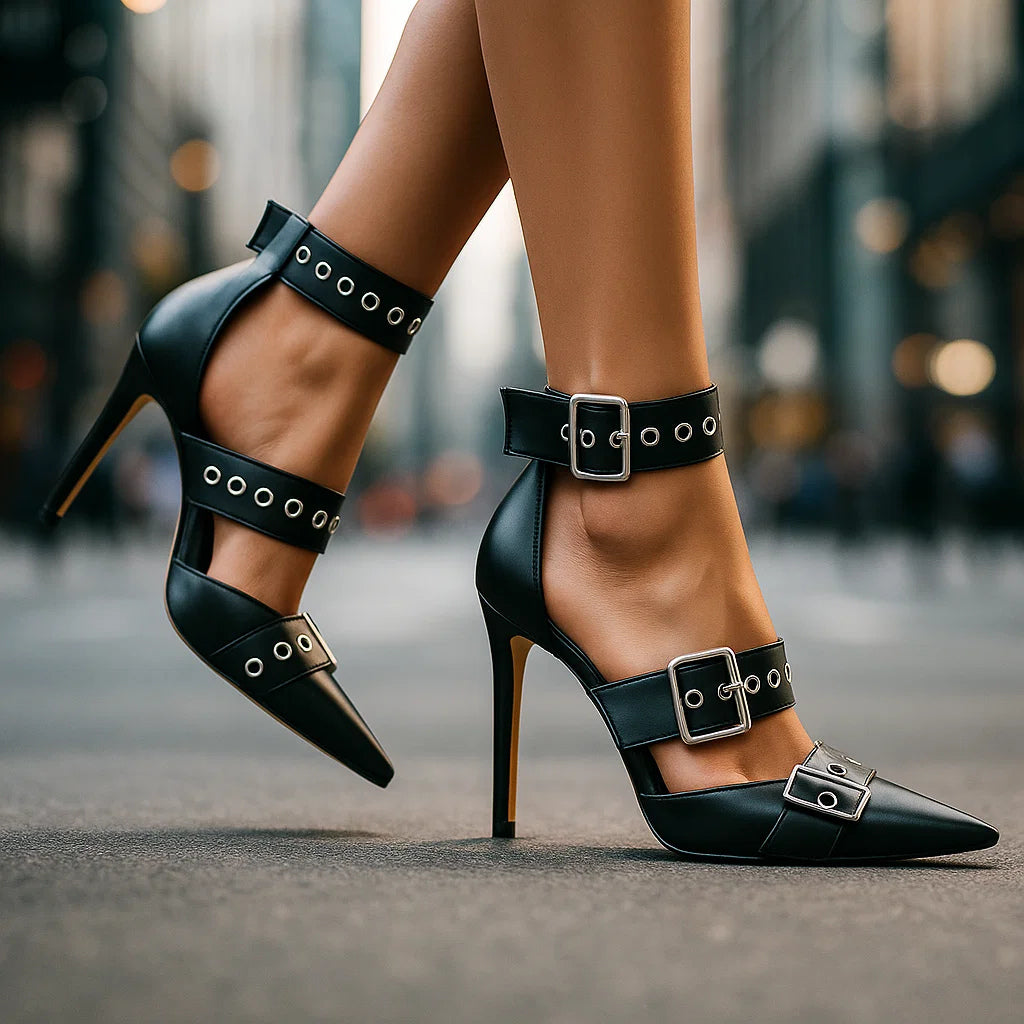 Ravyn | Buckle Strap Stilettos