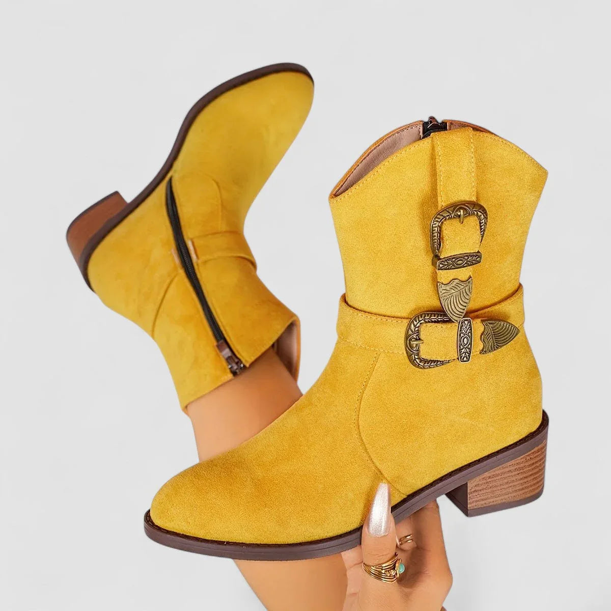 Rosa | Orthopedic Western Ankle Boots