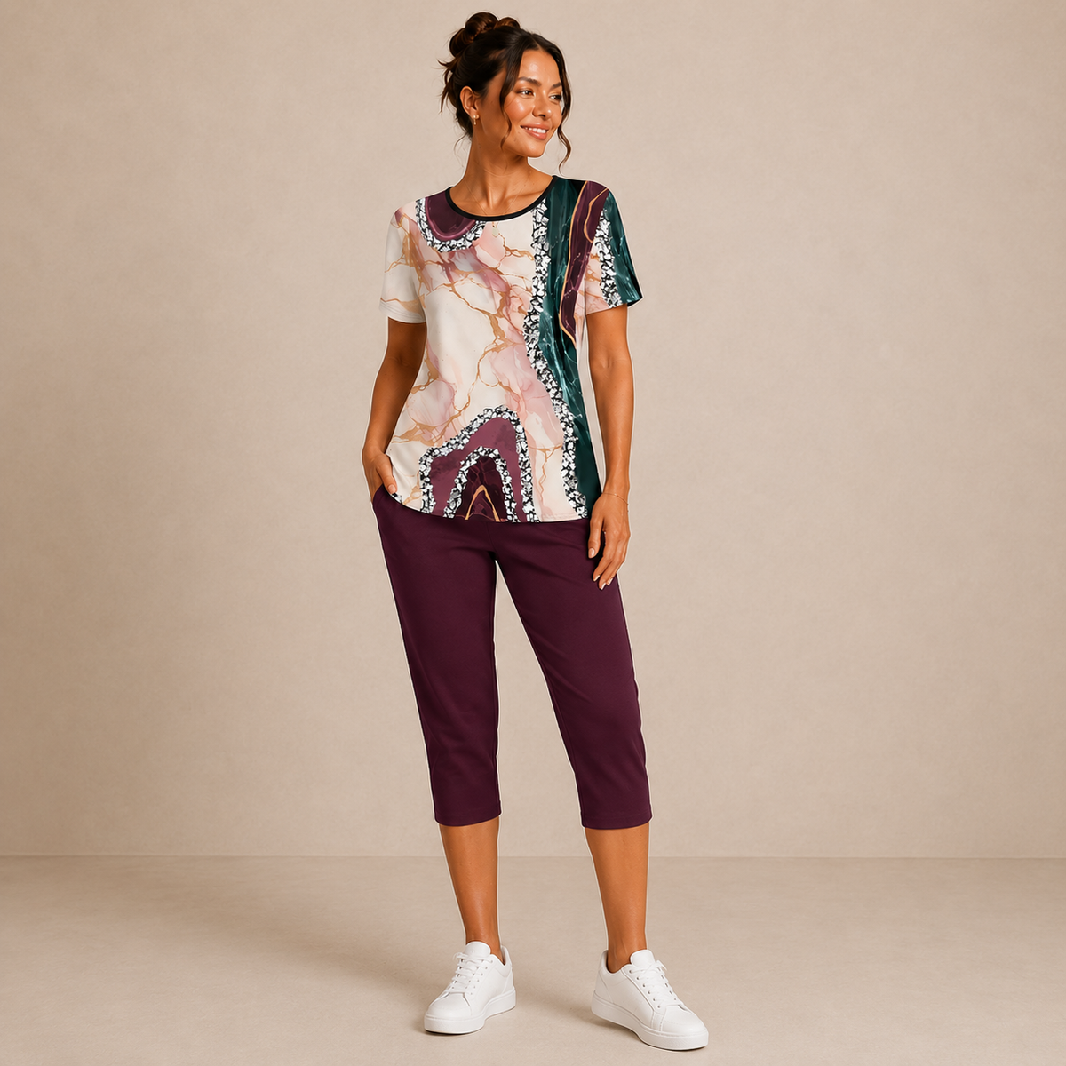 Luna | Patterned Two-Piece Set