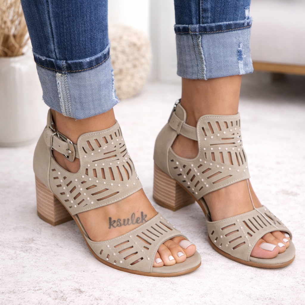 Veronica | Vintage-Style Cutout Sandals