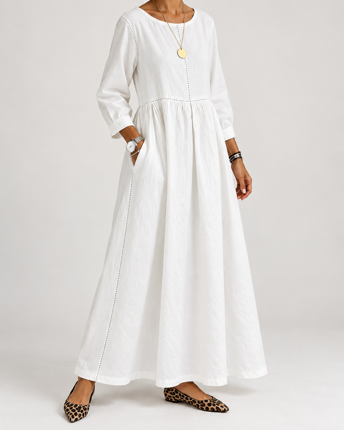 Zephyrelle | Vintage-Style Denim Maxi Dress
