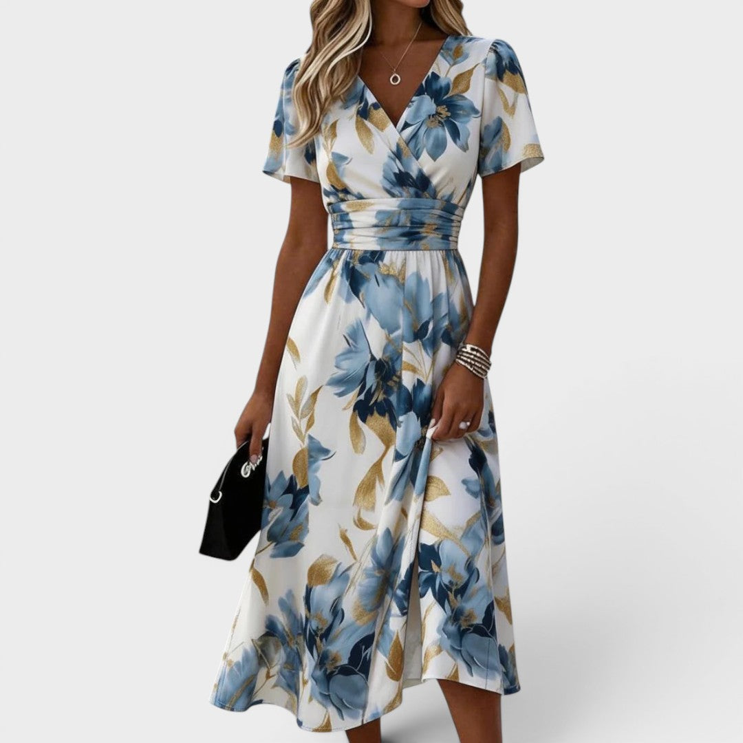 Sophia | Tie-Neck Midi Dress