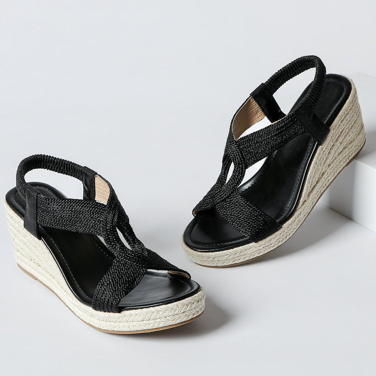 Rose | Woven Summer Wedges