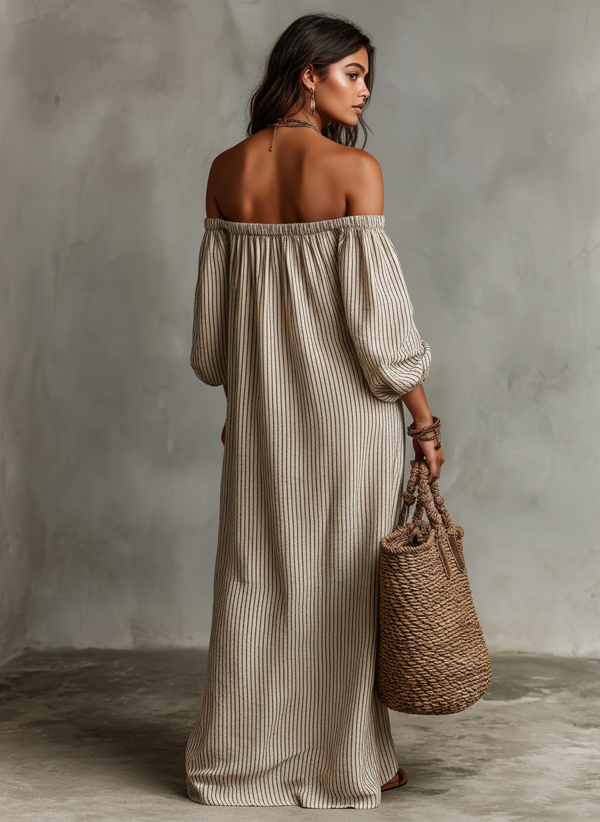 Ursula | Cotton-Linen Maxi Dress