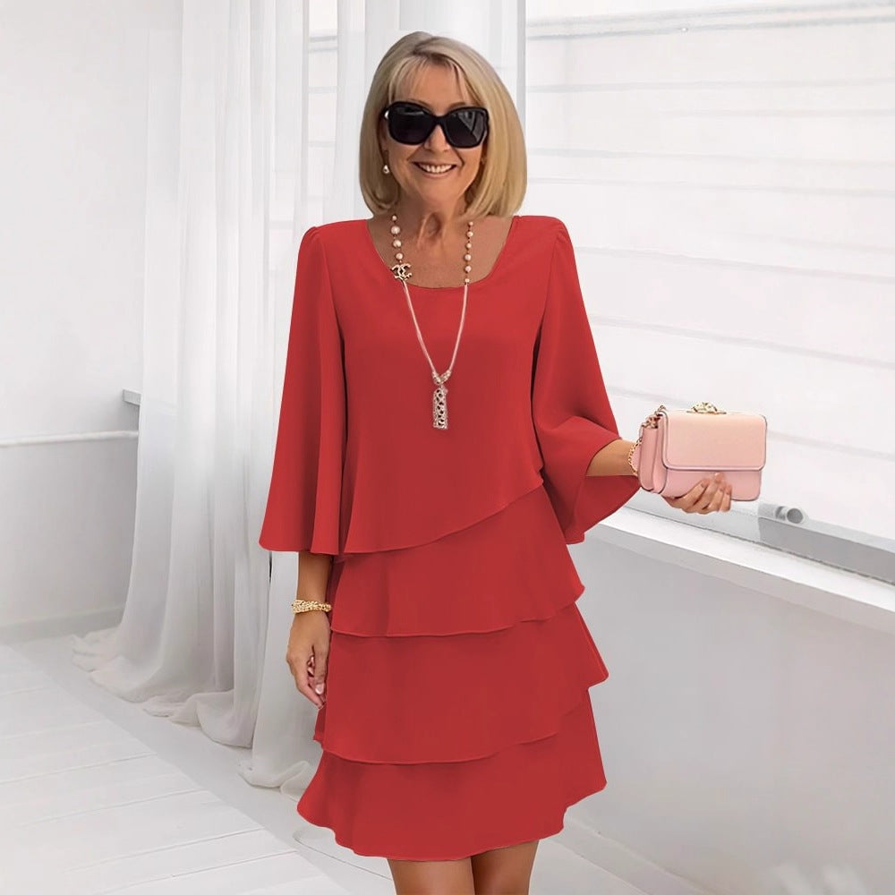 Yolanda | Soft Ruffle A-Line Dress