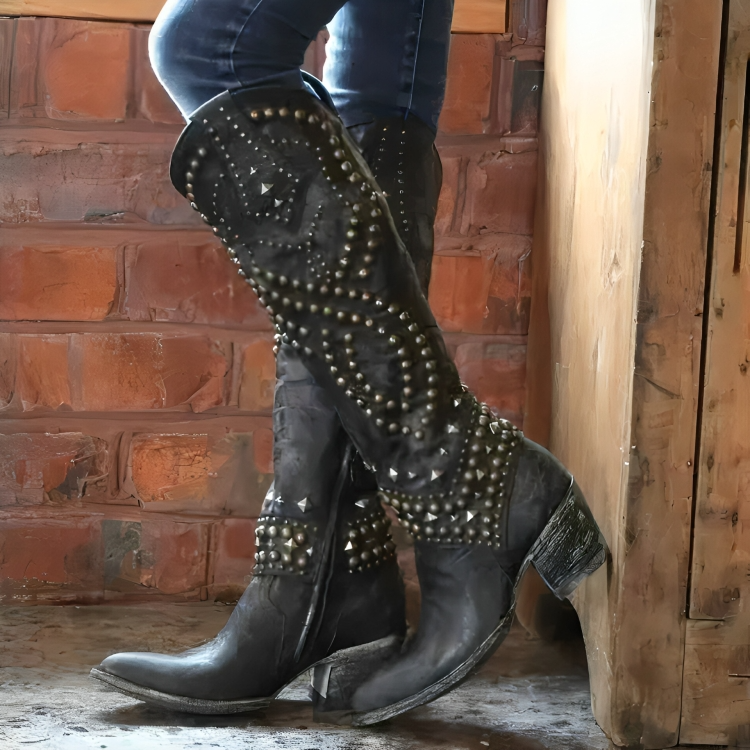 Rufa | Studded Western Boots