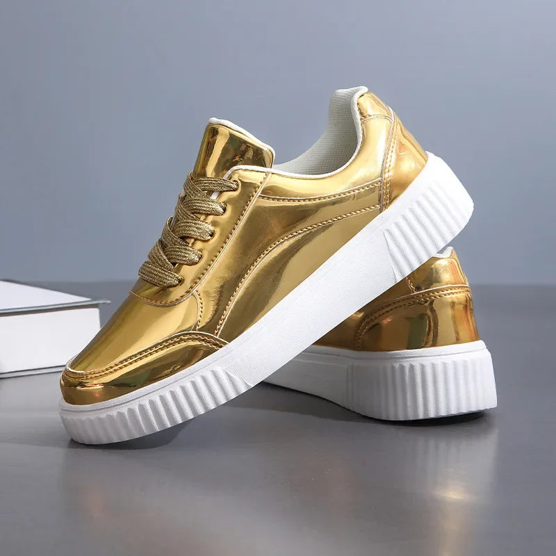 ShimmerLine | Metallic Sneakers