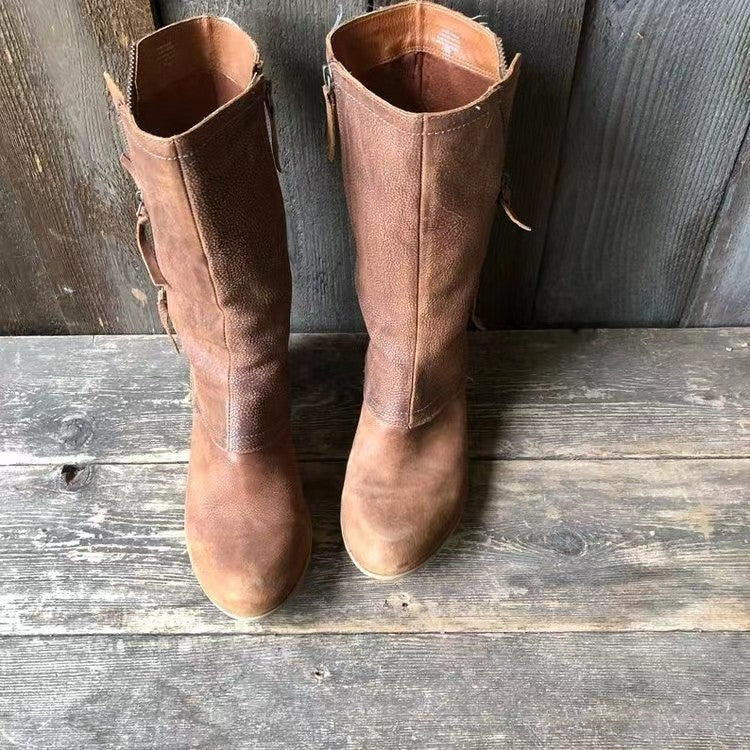 Amparo | Leather Fall Ankle Boots