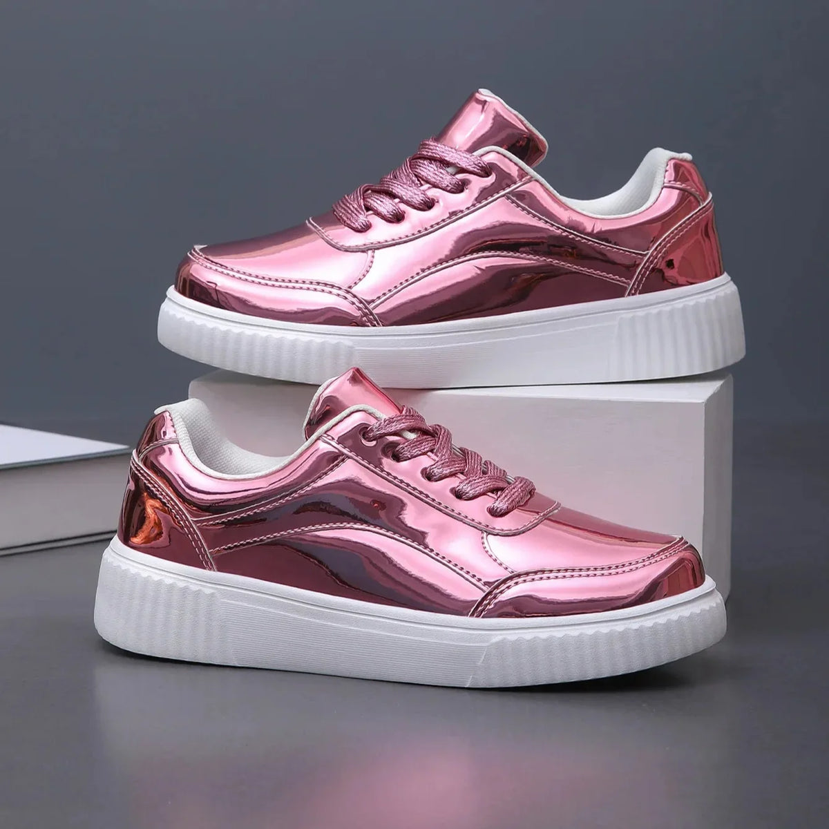 ShimmerLine | Metallic Sneakers