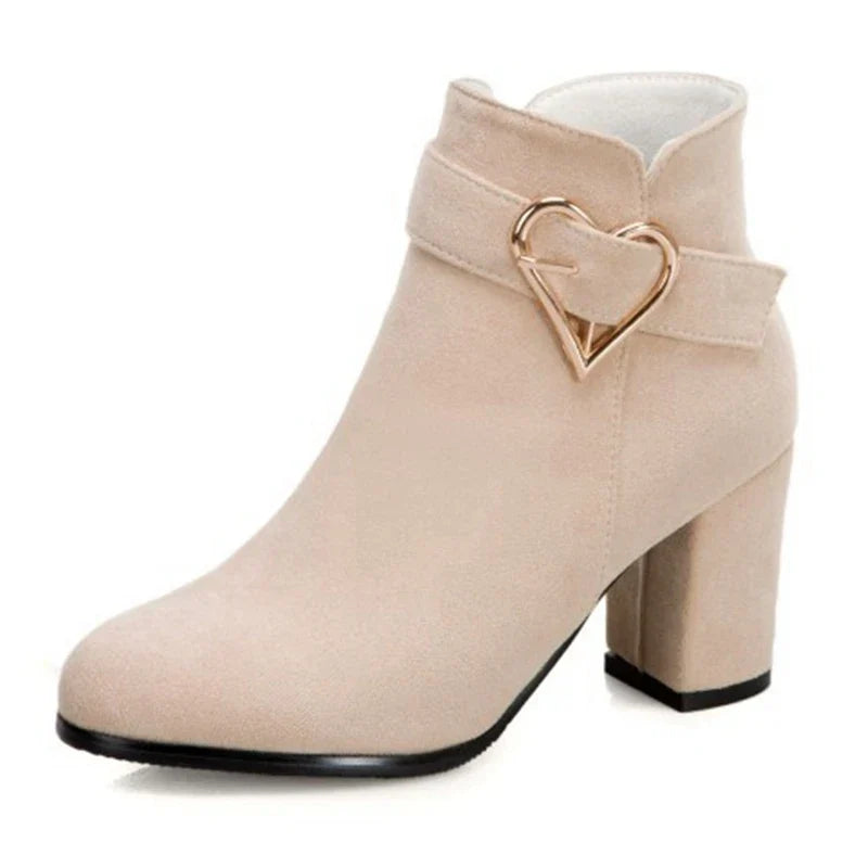 Mila | Suede-Look Heels with Heart