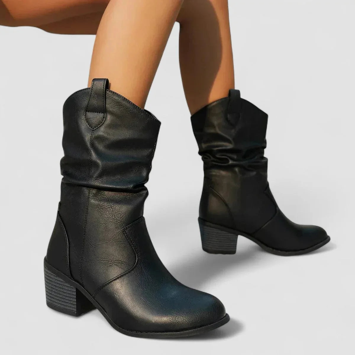 Vivian | Orthopedic Leather-Look Ankle Boots