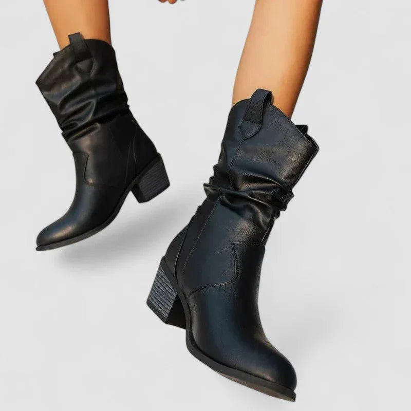 Vivian | Orthopedic Leather-Look Ankle Boots