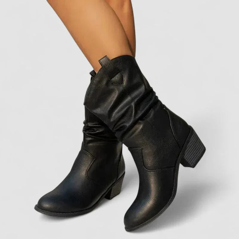 Vivian | Orthopedic Leather-Look Ankle Boots