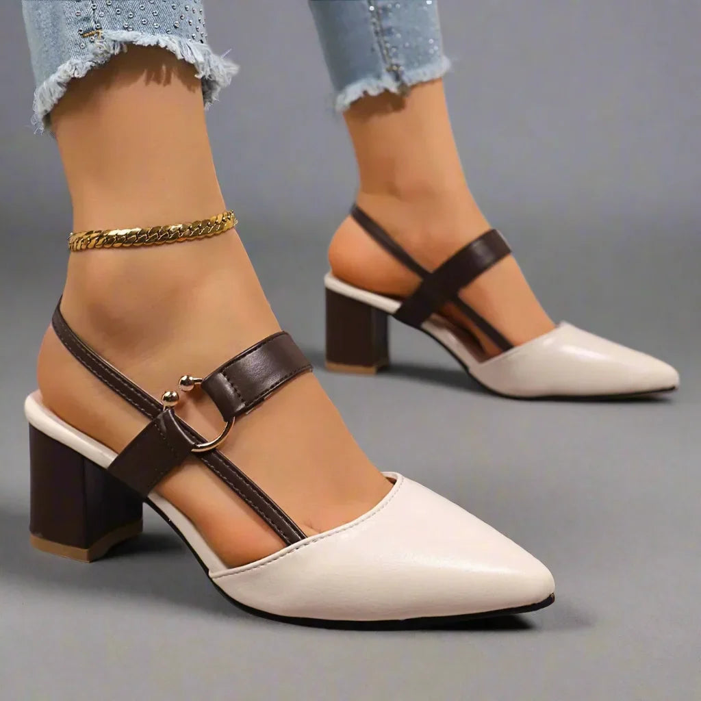 Avalina | Heels with Gold-Tone Ring