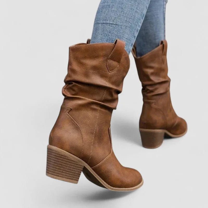 Vivian | Orthopedic Leather-Look Ankle Boots